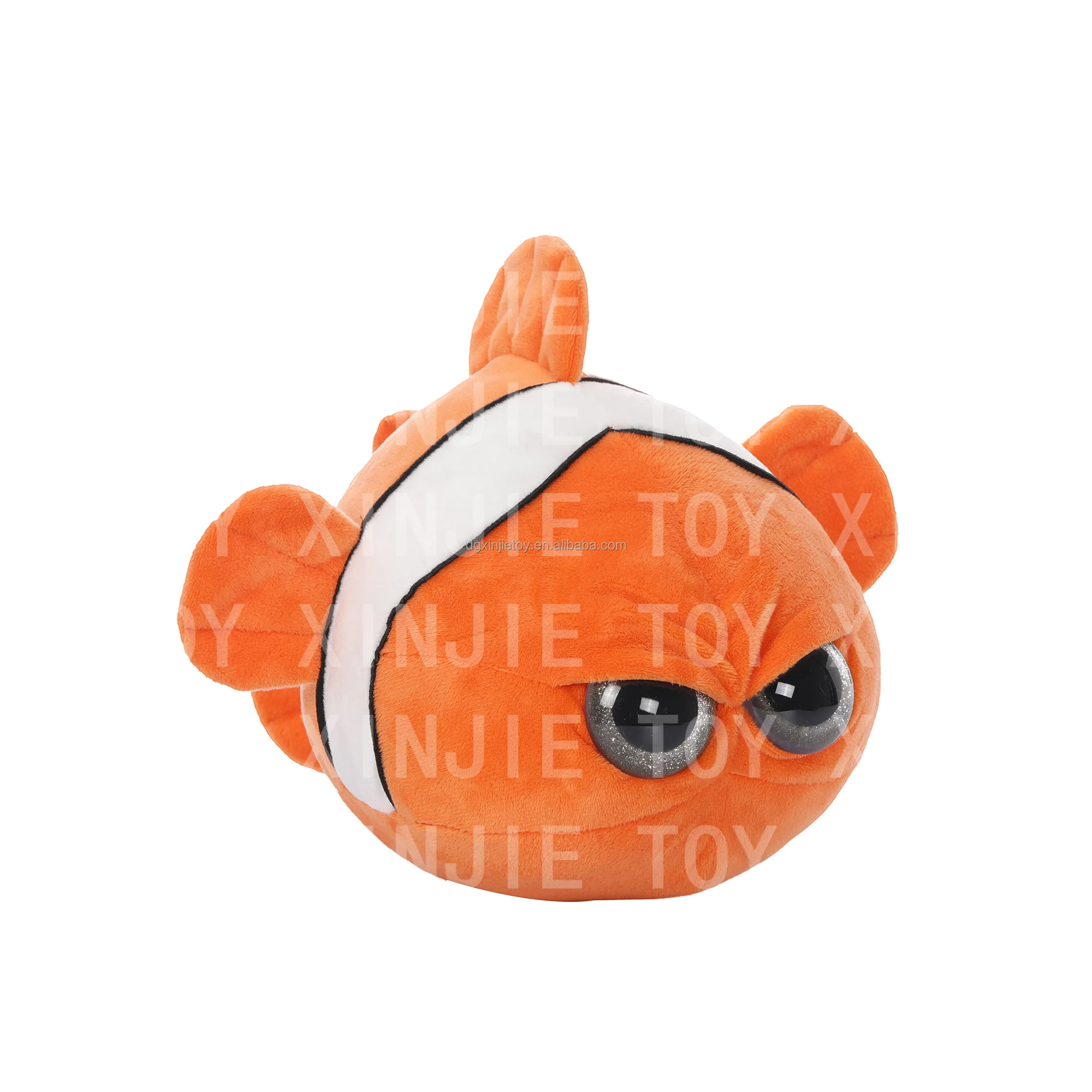 Customized Made Red Fish Plush Coin Purse Fish Stuffed Coin Purses With Big Eyes