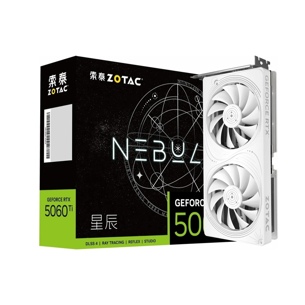 ZOTAC GEFORCE RTX 5060 TI White NEBULAE OC - 8GB/16GB GPU