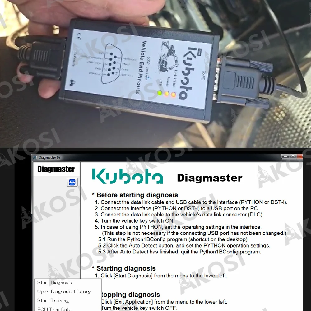 New Version For Kubota Diagnostic Tool Diagmaster Takeuchi Construction ...