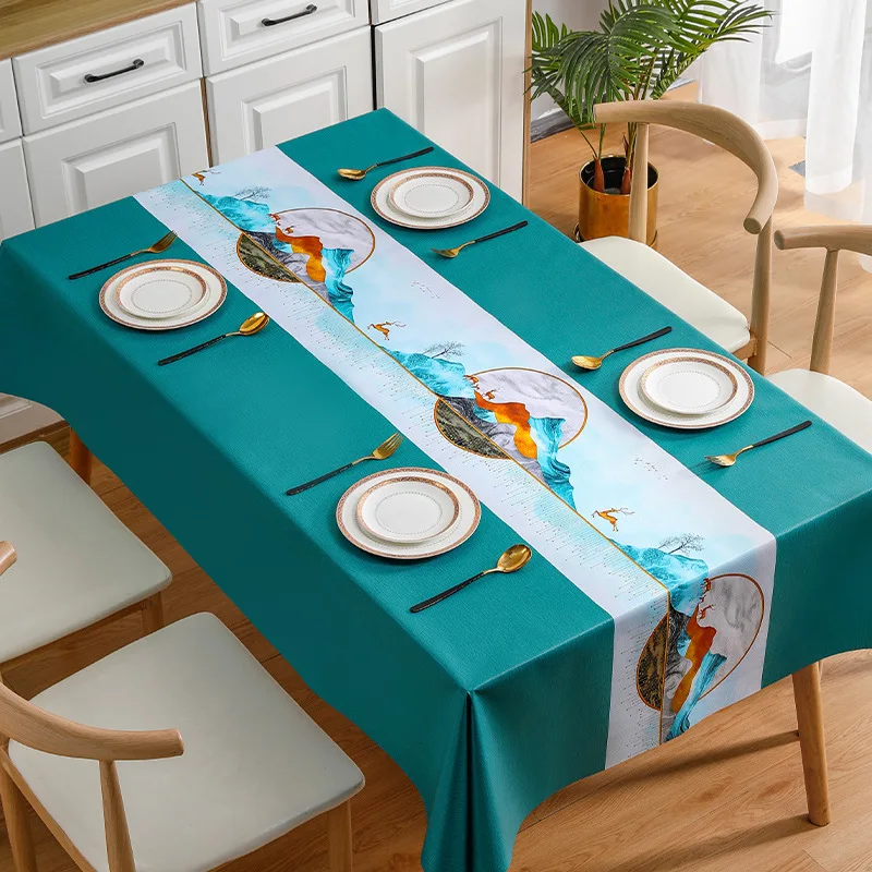 Wy Pvc Table Cloth Modern Design Luxury Household Fresh Waterproof Oil