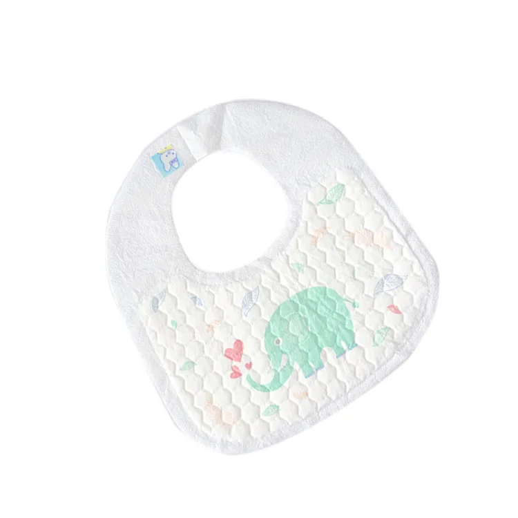 WD05-02 Custom 100% cotton waterproof 100% organic cotton disposable baby  bandana bibs organic cotton