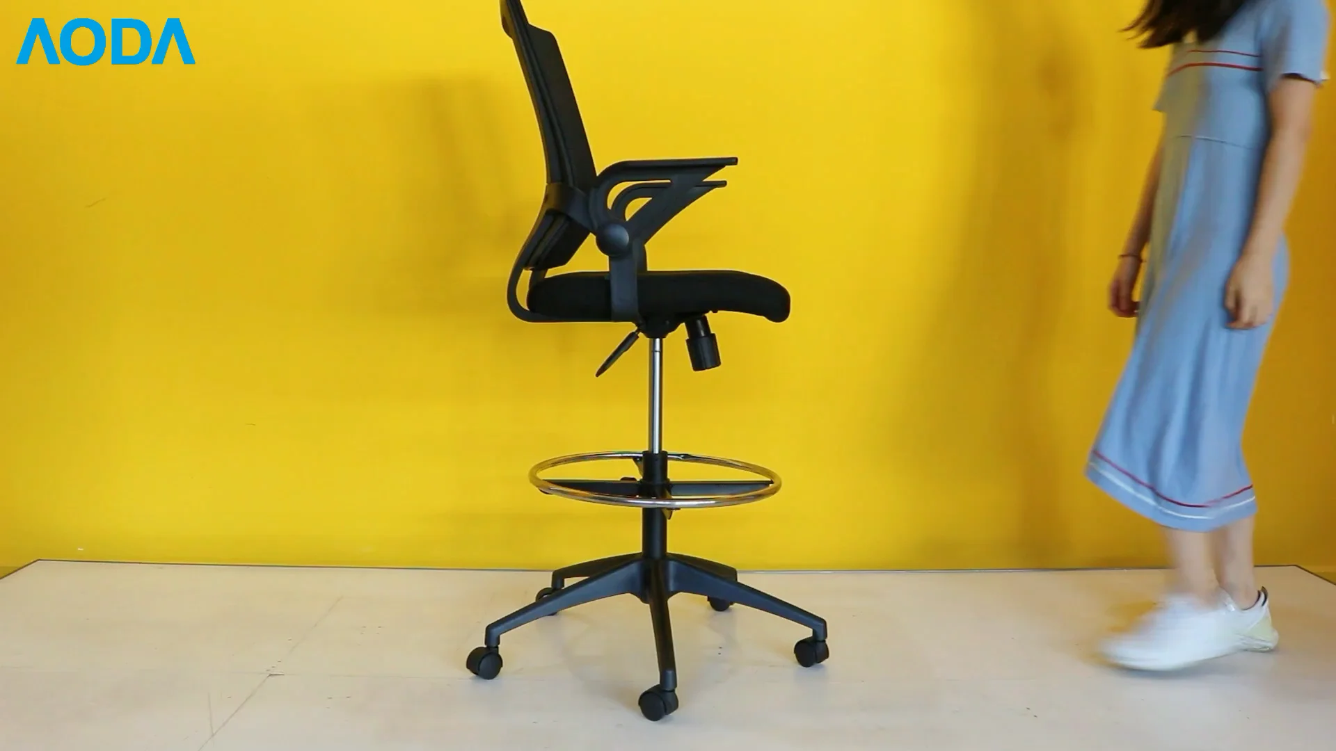 Height Adjustable Armless Drafting Office Chair Stool Computer Laboratory Chair With Wheel Buy