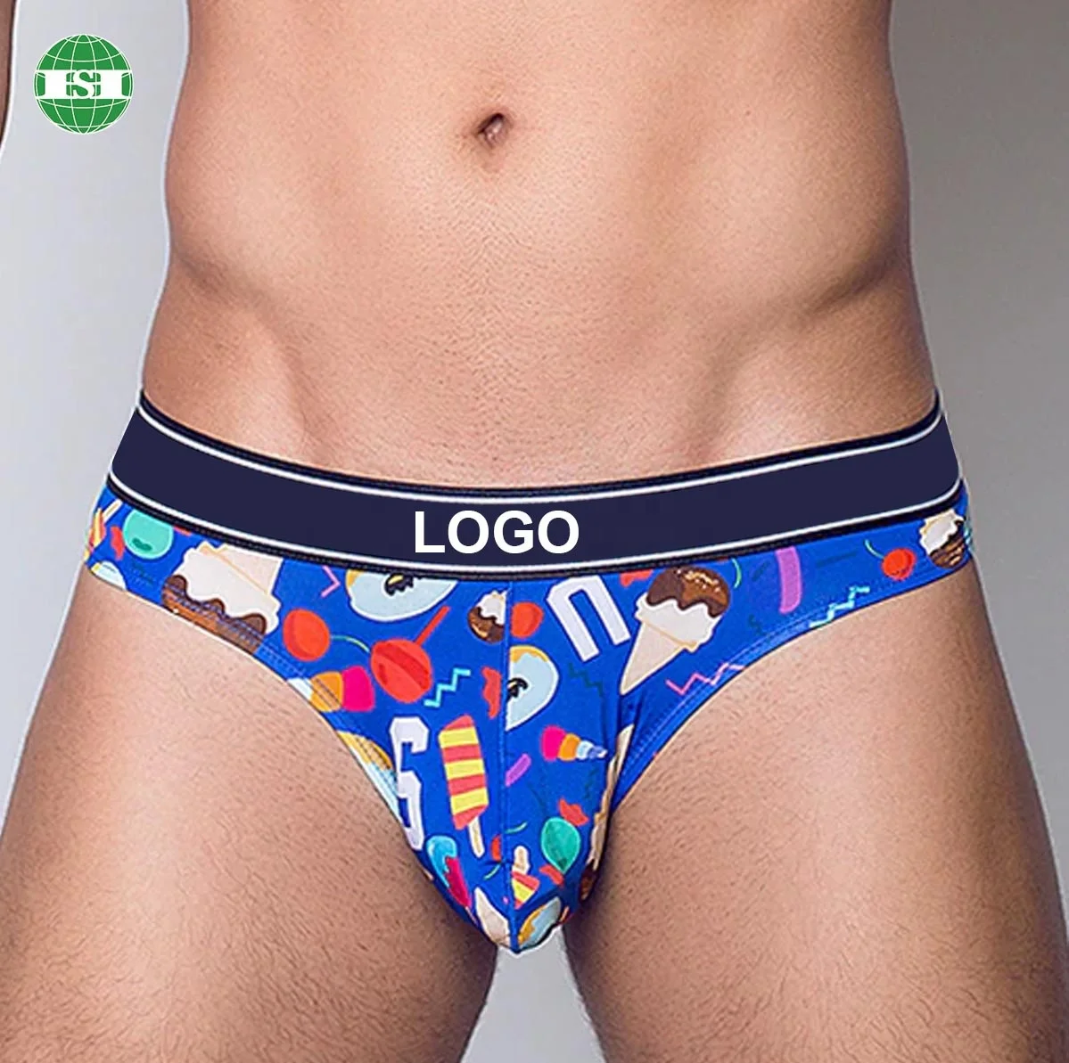 Custom Funny Print Men's Briefs 95 Polyester 5 Spandex Underwear