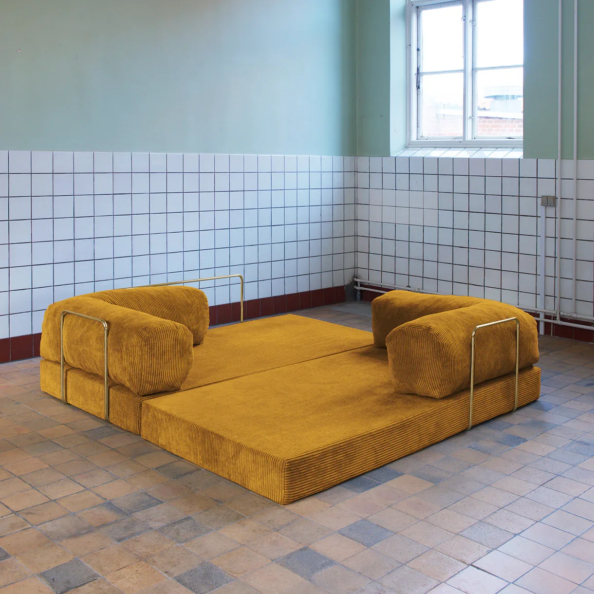 Vacuum sealed Package Small Volume Colorful Corduroy Compressed Sofa Luxury Sofa Couch for Living Room