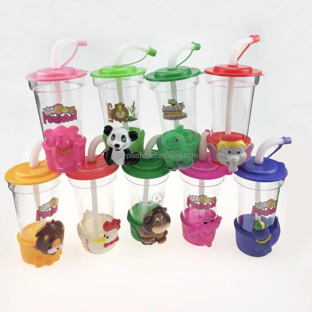 Clear Plastic Slush Cups with Lids