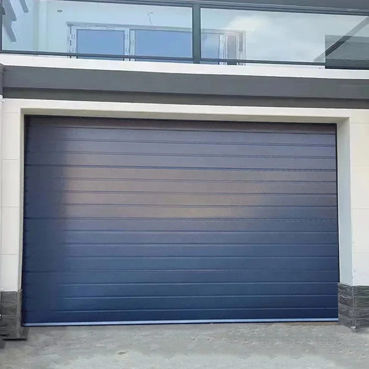 Customized Automatic Electric Sectional Double Skin Overhead Steel Garage Doors For Villa