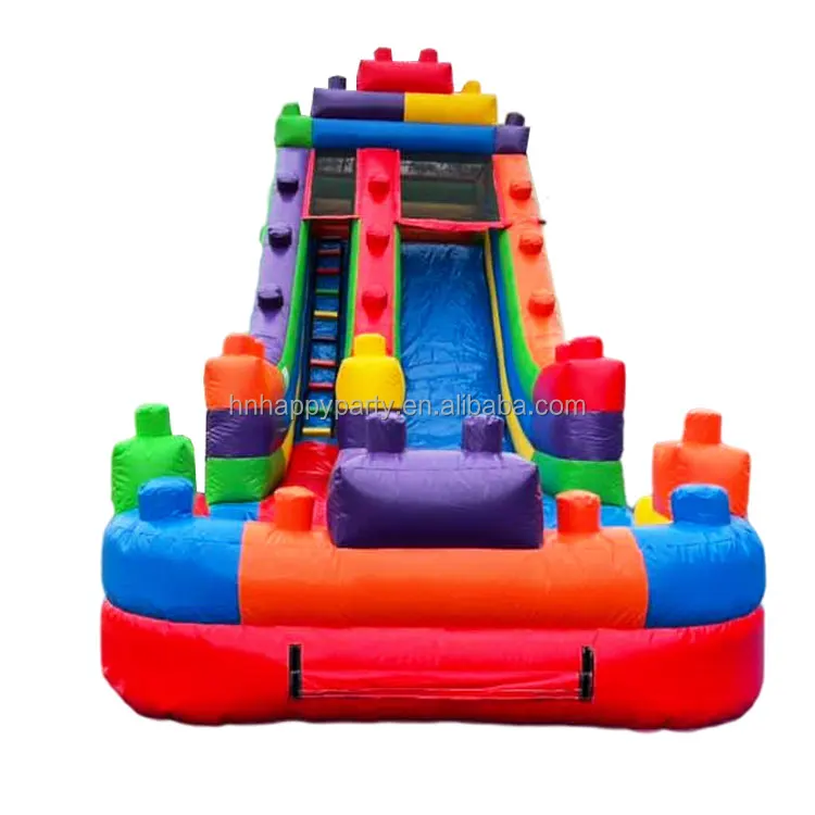 Single Lane Colorful Pool Waterslide Heavy Duty Inflatable Water Slides