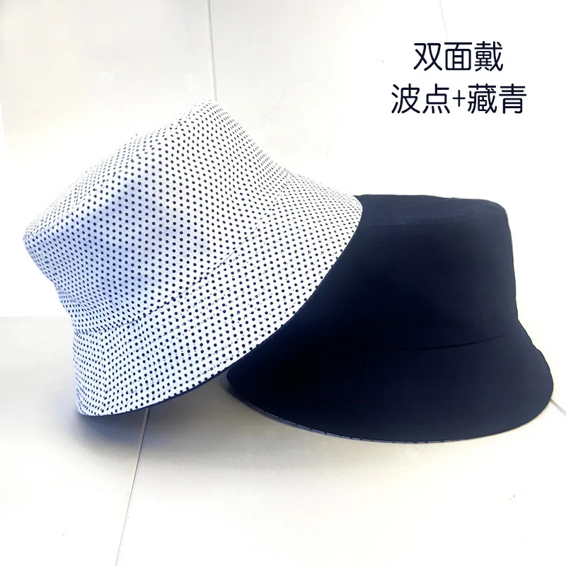 Solid Color Adults Bucket Hat 100% Cotton Sun Summer Beach Cap for Women  Men, Reversible Double Side Wear Fisherman Hat