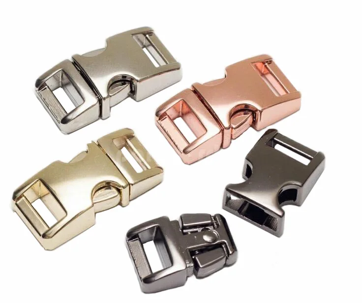 5/8'' 5-25 Silver,Gold,Rose Gold 15mm Contoured Metal Side Release Buckle 