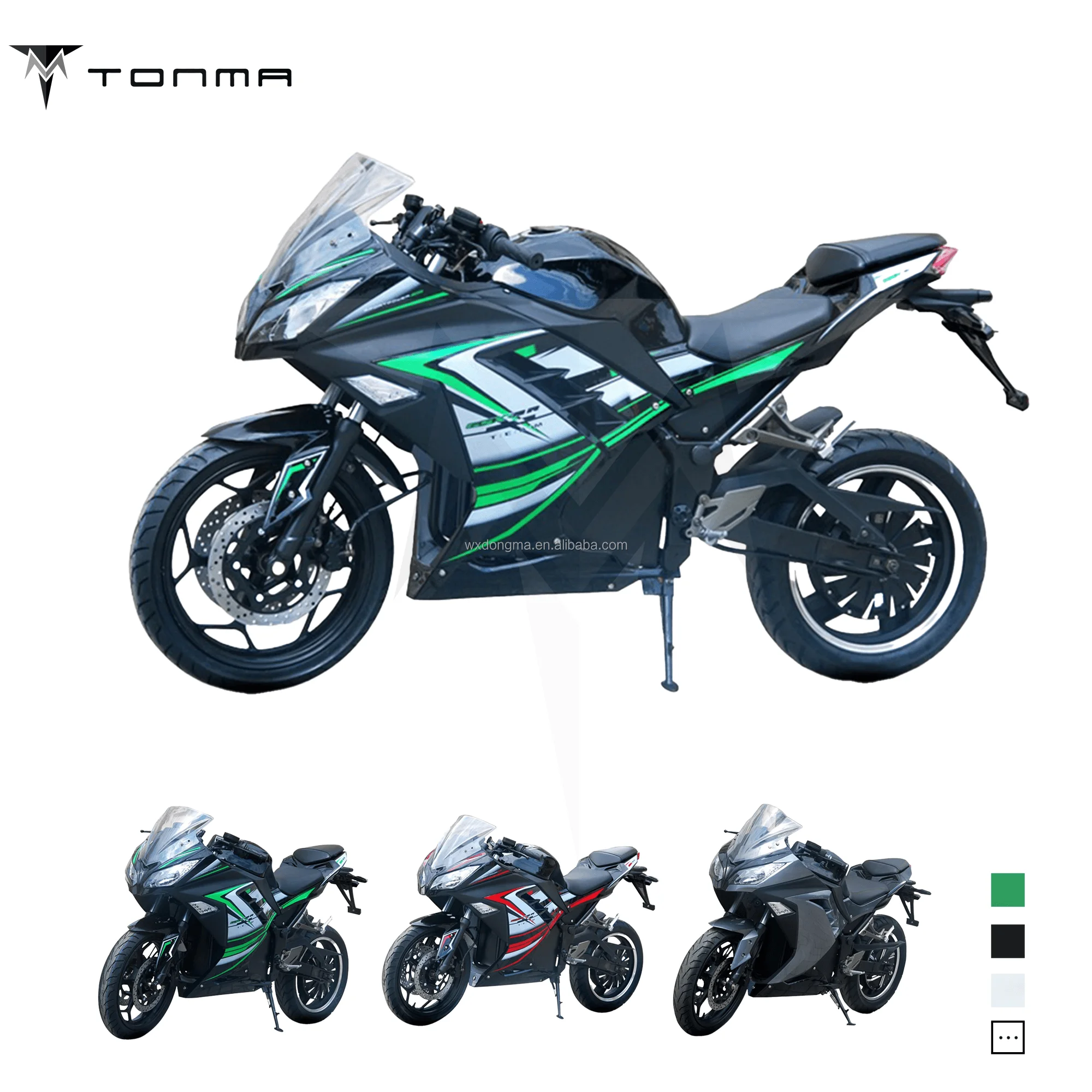 Cool Adult Electric Racing Bike With Double Disk Hub Motor High Performance Motorcycle