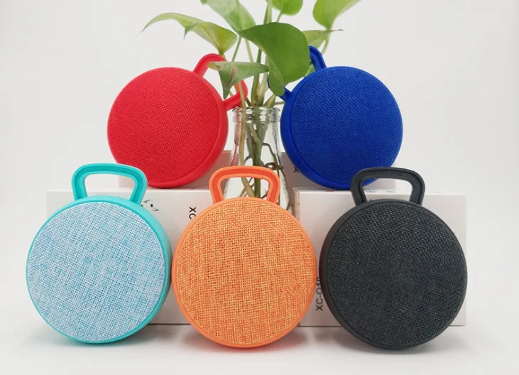 fabric outdoor BT speaker portable small speaker Classic wireless audio outdoor hand-held hands-free phone BT speaker round Q10 - ANKUX.COM