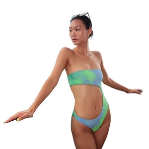 2023 OEM New Fashion Ladies Solid Color Sexy Bikini Swimsuit Set Ladies Sexy Swimwear Beachwear Two-piece Set