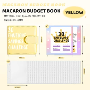 Envelope Savings Challenge Notebook Monthly Money Budget with Magnetic Buckle