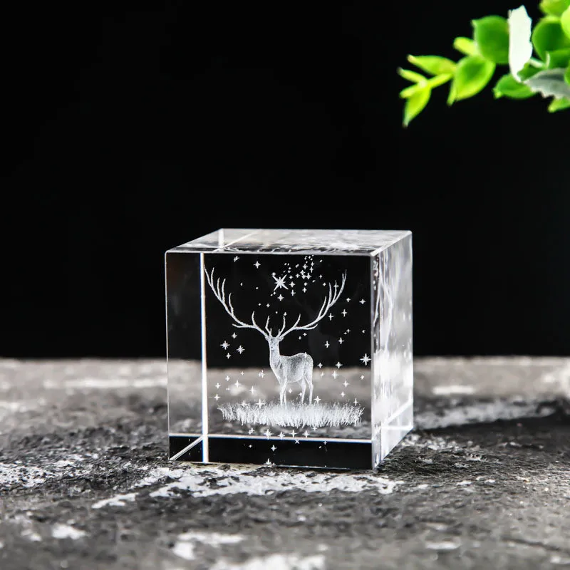Wholesale High Quality Fashion Cubos De Vidrios 3d Laser Crystal Clear