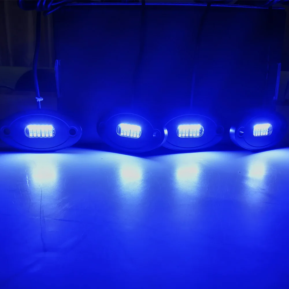 4pods 8pods Blue --Tooth Control 36W 4x4 Off--road Rgb Rock Lamp Off-- Road Truck Rgbw Led Rock Lights For Jeeep Wrangler Jk