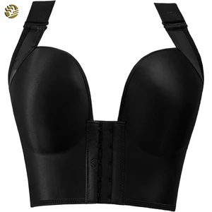 Deep Cup Bra With Shapewear Incorporated Hide Back Fat Shpaer Full Back Coverage Plus Size Front Closure Sport Bra for Women