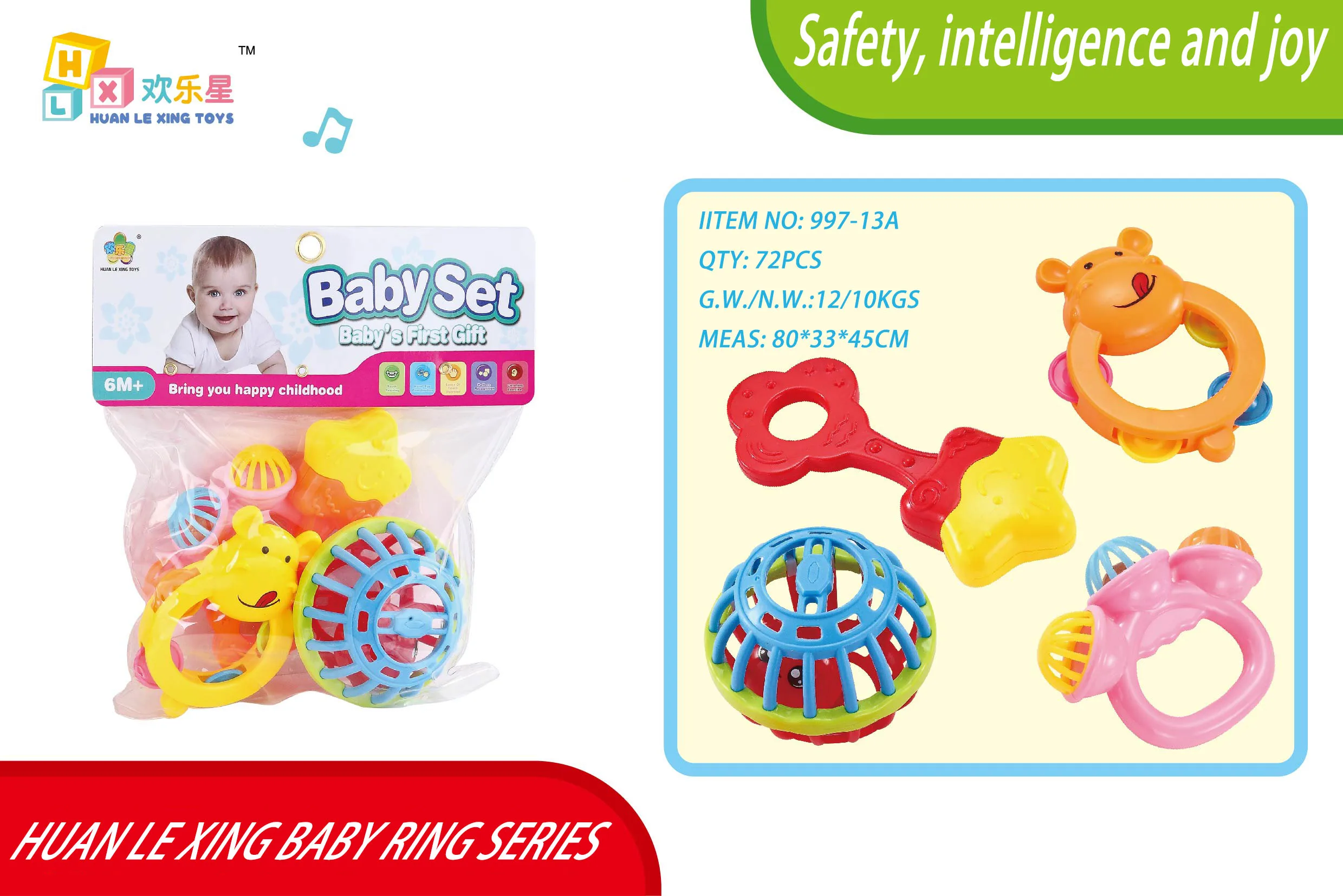 Низкая цена, Лидер продаж, высококачественные пластиковые погремушки на запястье, набор прорезывателей, погремушки для детей