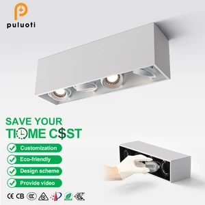 Modern Design MR16 Indoor Lighting Aluminum Surface-Mounted Spotlight 3000K Color Replaceable GU10 LED Lamp Head for Living Room