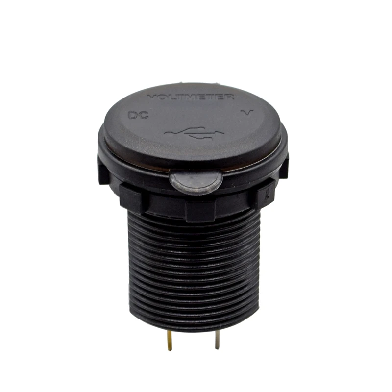 Adattatore Auto Con 3 Prese – Caricatore USB Doppio, Accendisigari E Voltmetro LED Blu, 12V/24V