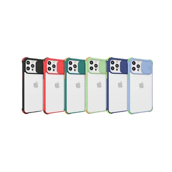 Hot Sale TPU Acrylic Four-corner anti-fall color sliding window phone case for iPhone Pro