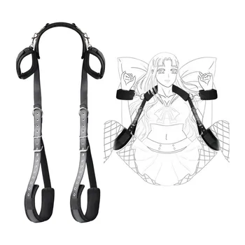 Adjustable Wrist Thigh Restraint Ropes And Soft Bdsm Sex Bondage Set With Handcuffs And Leg Straps Cuffs For Sm Games