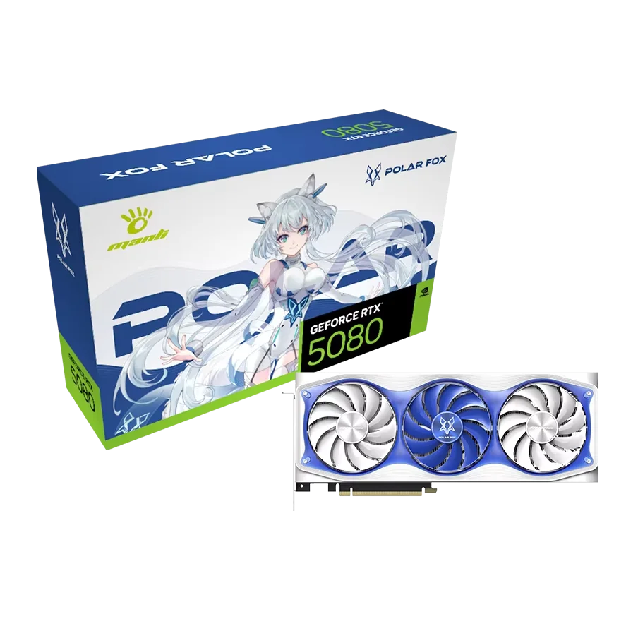 グラフィックボード・グラボ・ビデオカード Manli Polar Fox GeForce RTX 5080 OC 16GB Manli Polar Fox GeForce RTX 5080 OC 16GB GDDR7