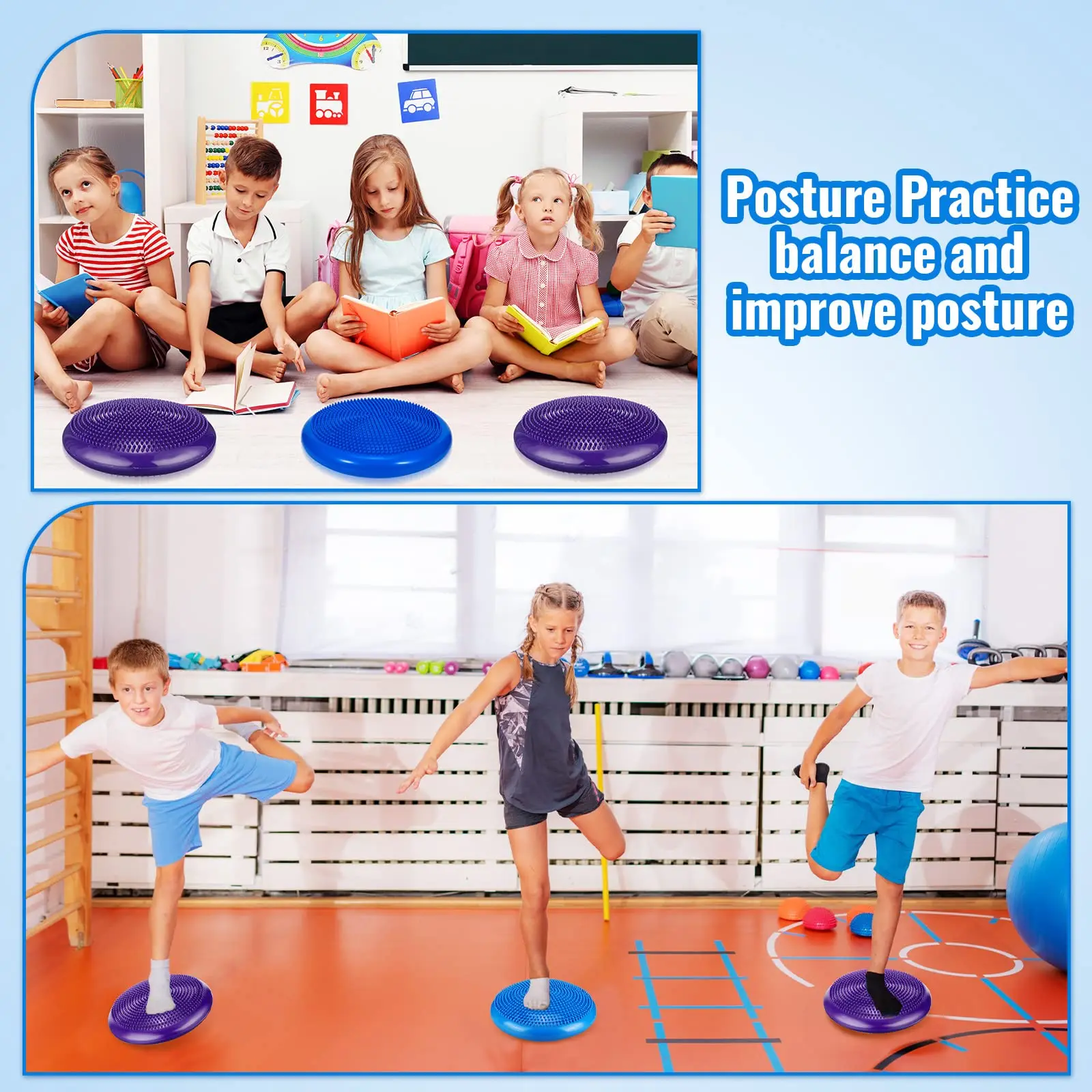 Pvc Exercise Disc Flexible Balance Cushion Wobble Cushion Balance Seat