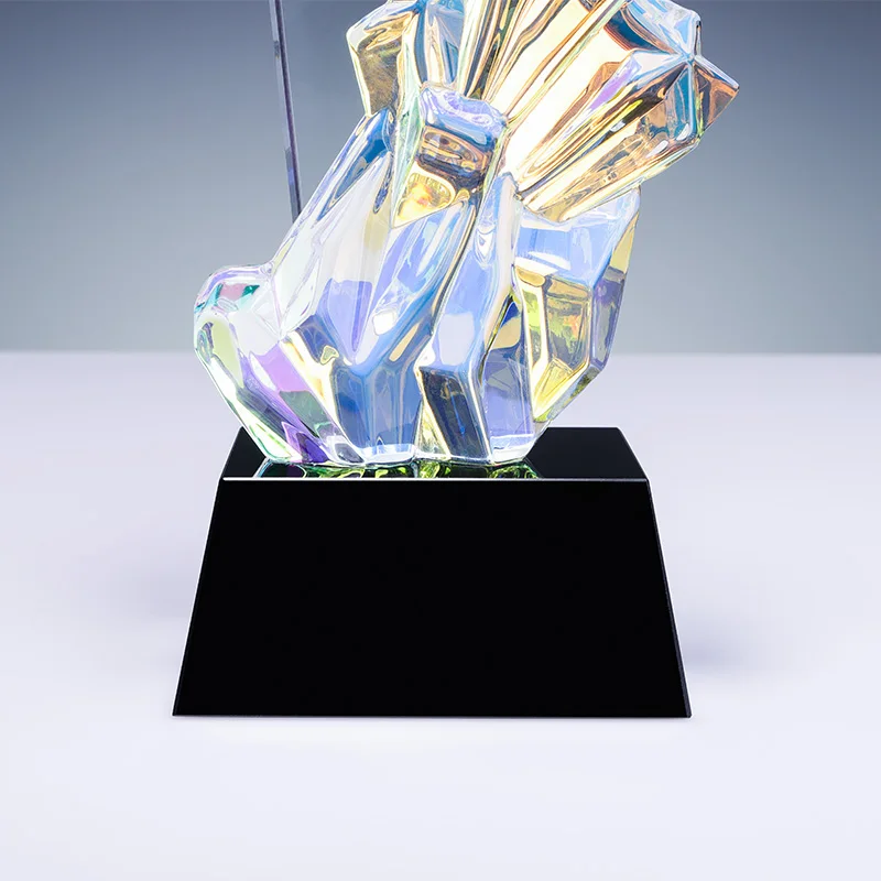 Honor Crystal High grade Business Gift Crafts Cheaper Glass Crystal Award Custom Crystal Trophy factory