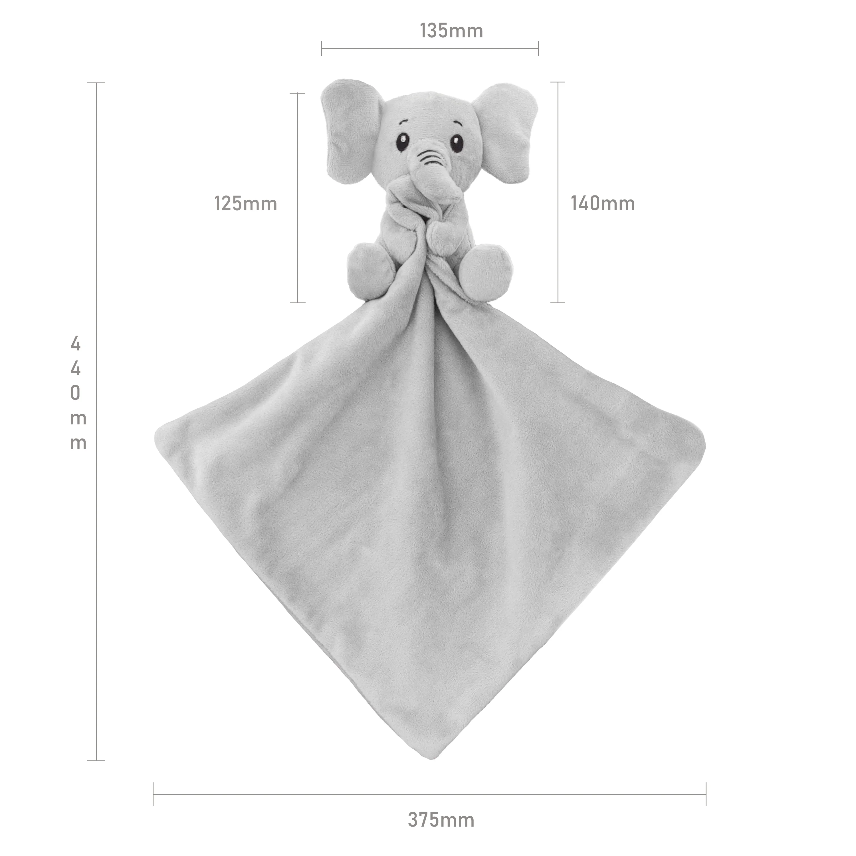 One Piece Gray Color Anime Plushies Elephant Baby Security Blanket For