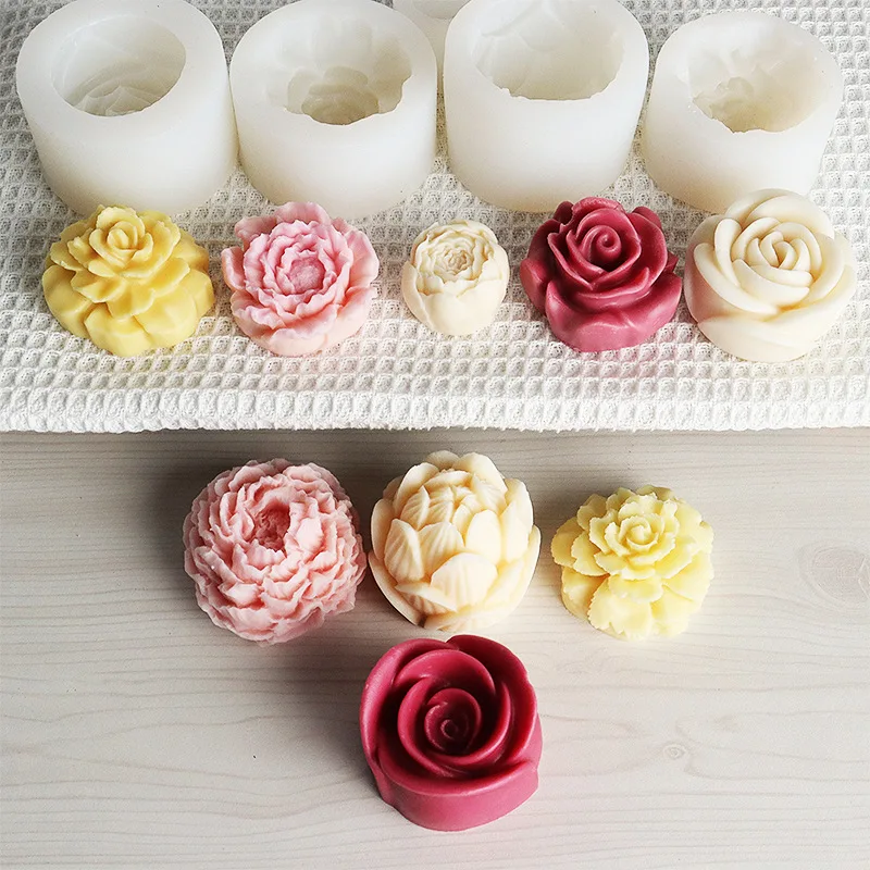 Stampo In Silicone A Forma Di Fiore Di Peonia 3D - Per Torte, Cioccolato, Candele E Sapone Fai Da Te - Flessibile E Riutilizzabile