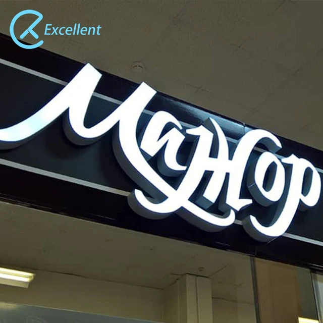 Storefront 3D LED Lighted Letter Sign Name Board Designs Shop LOGO LED FrontLit Outdoor Business Letter Signage