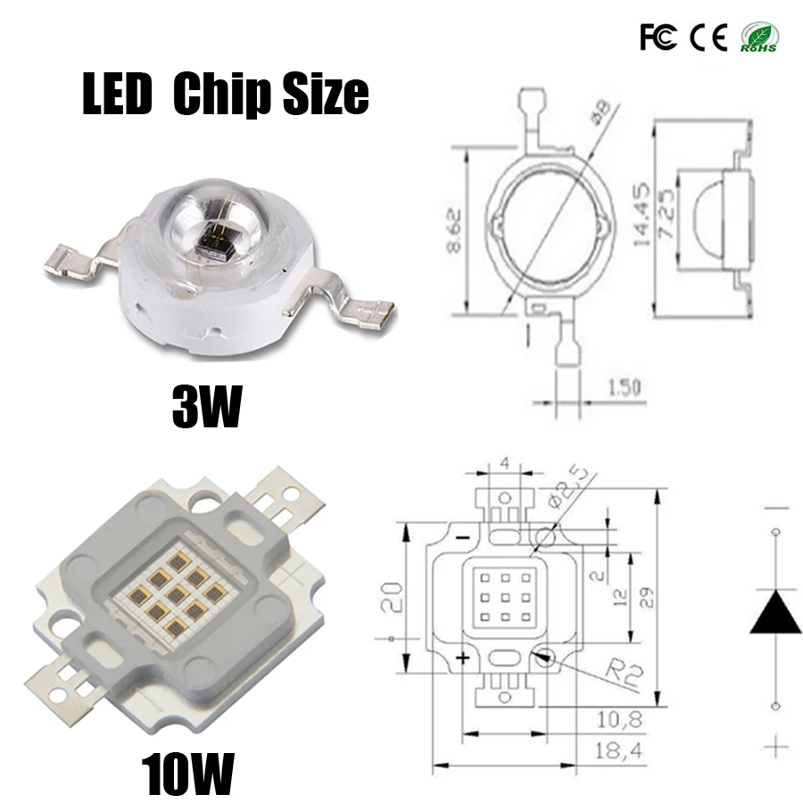 Cleiscry LED Chip Light Beads Emettitore A Infrarossi Lampada Ad Alta - Foto 12