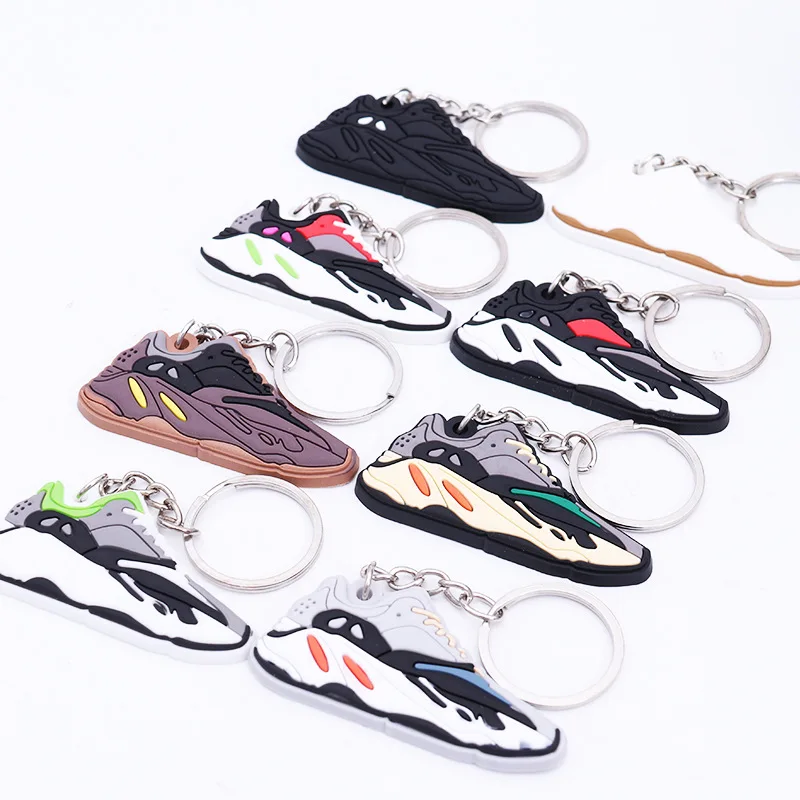 Wholesale PVC Rubber Keychain Mini Trainers Sneaker Keychain