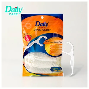 Daily Care Dental Floss 100counts  Gentle Line Customize Brand JS2001A Flos Pick Fresh Mint Flavor