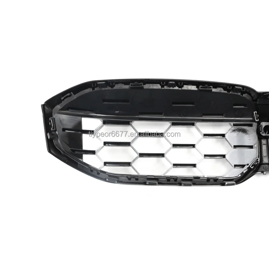 product tiypeor car front grille for bmw 3 series g28 2023 glossy black silvery abs front bumper kidney grill mesh grille-8