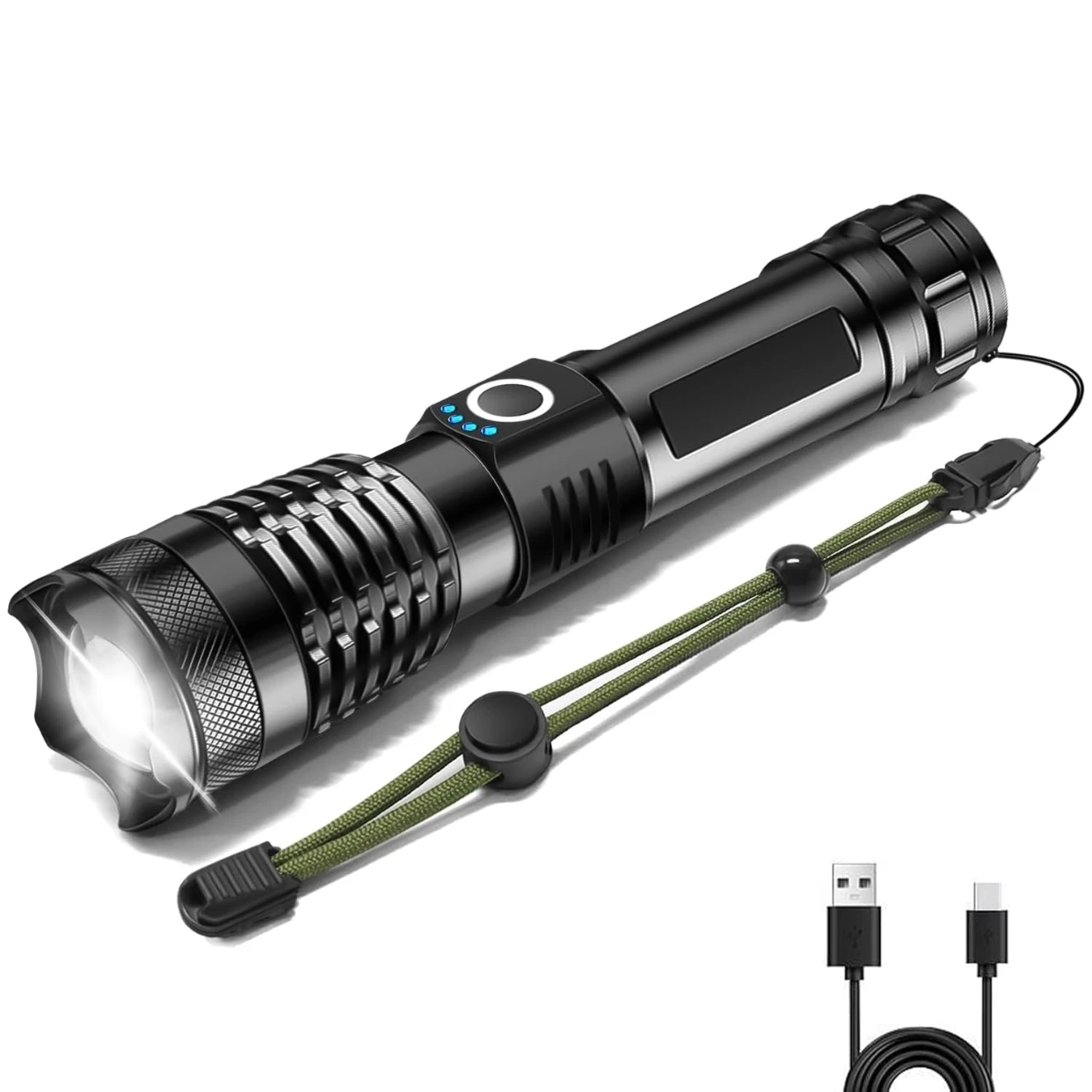 XHP50 Led Flashlights - High Lumens, 1500LM, 26550 Battery