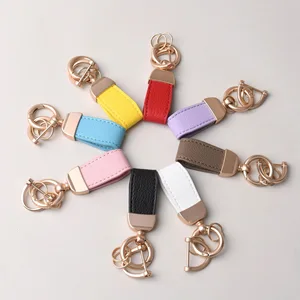 French Short Lambskin Car Keychain High-End Goat Pattern Leather Pendant Cute Gift for Women