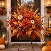 Pumpkin Floral with Stake