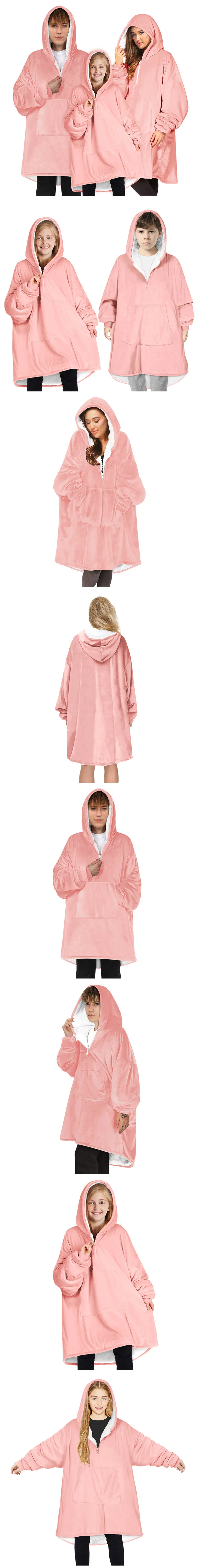 Oversized stunning fashionable blank hoodie blanket custom