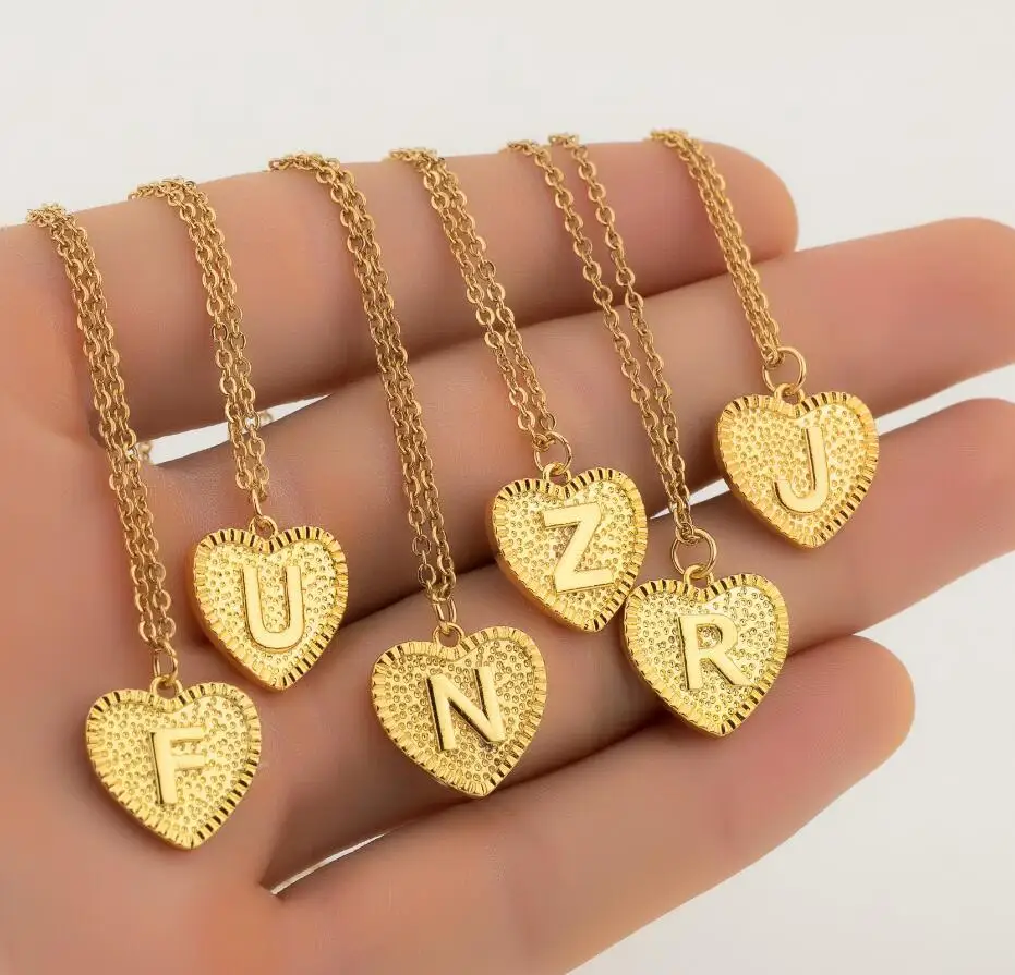 Heart Pendant Necklace Jewelry A-z 
