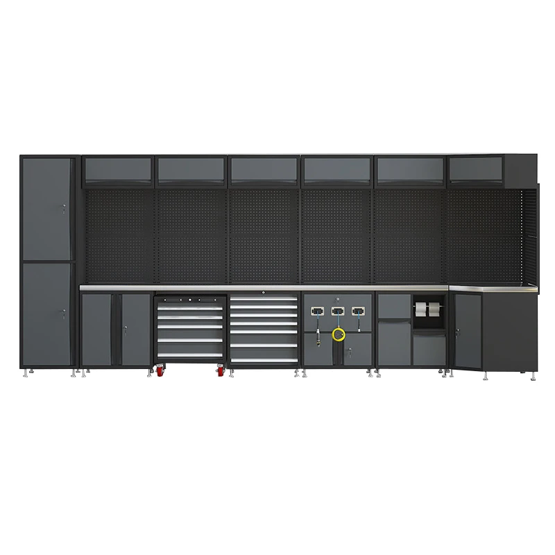 Multi-Functional Steel Tool Workbench with Cabinet for Garage and DIY Use