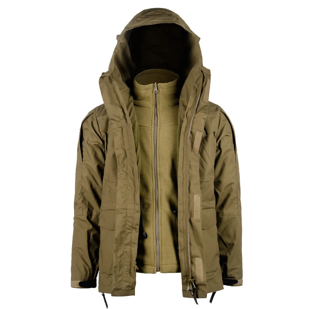 Outdoor Custom 3 in 1 Tactical Sports Waterproof Winter Man Jacket