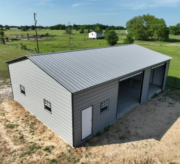 Easy Assemble Light Steel Structure Prefabricated Warehouse Metal Building Shed with Sandwich Panel Wall and Roof.