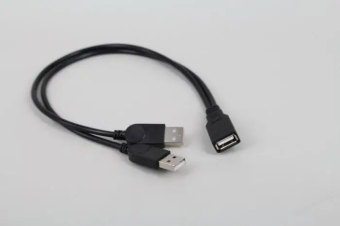 Computer Mouse Keyboard Cable Usb Male to 2 Usb Female 2in1 Y Splitter Cable