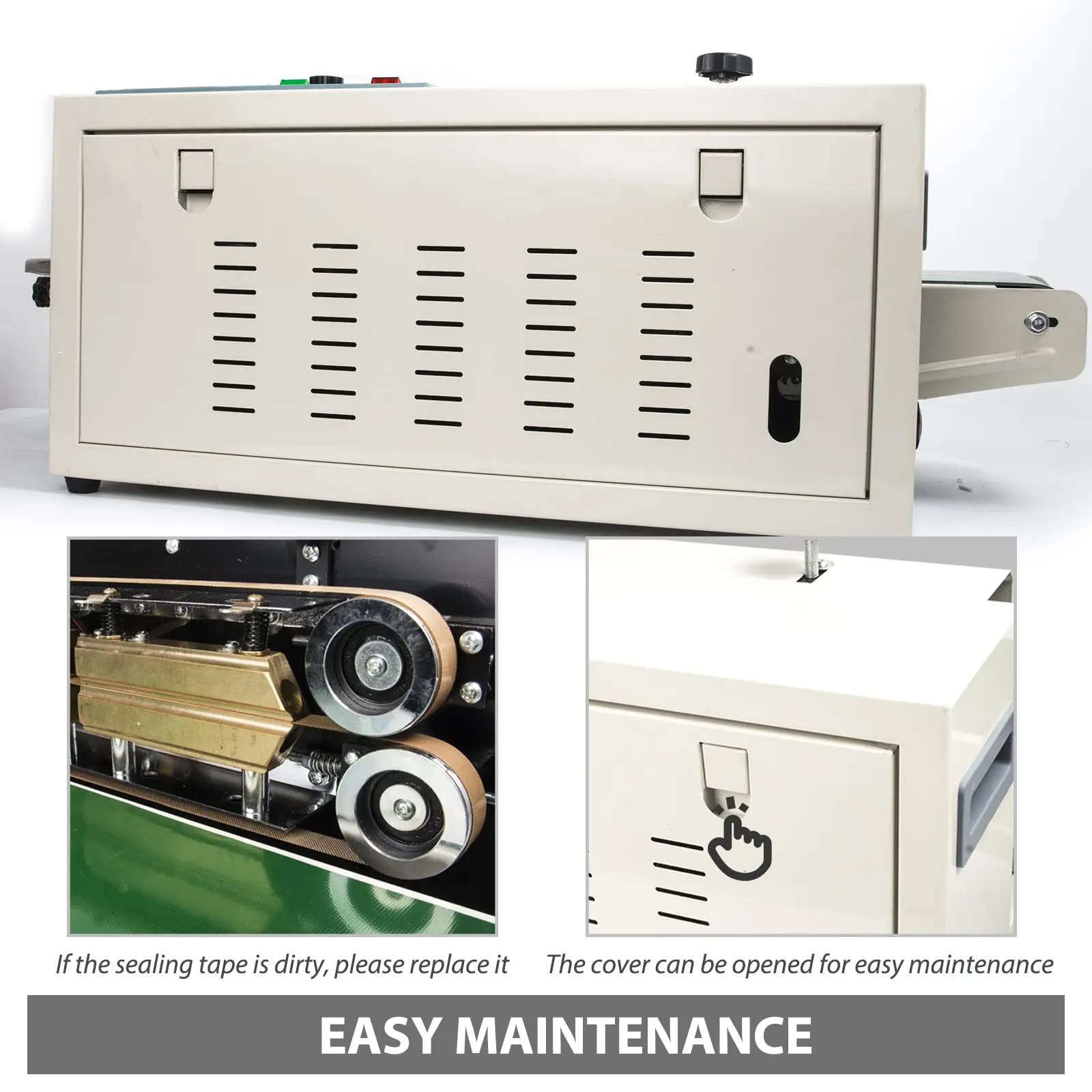 Takywep FR-900 Automatic Horizontal Band Sealer - 110V Commercial Sealing Machine For Plastic Bags