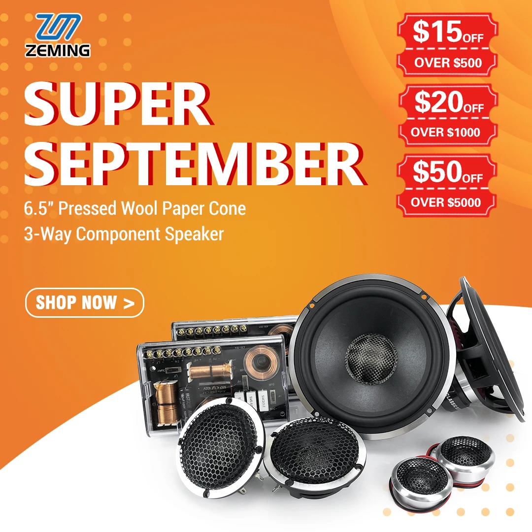 Zeming Car Component Speaker RMS 200w, Way Audio