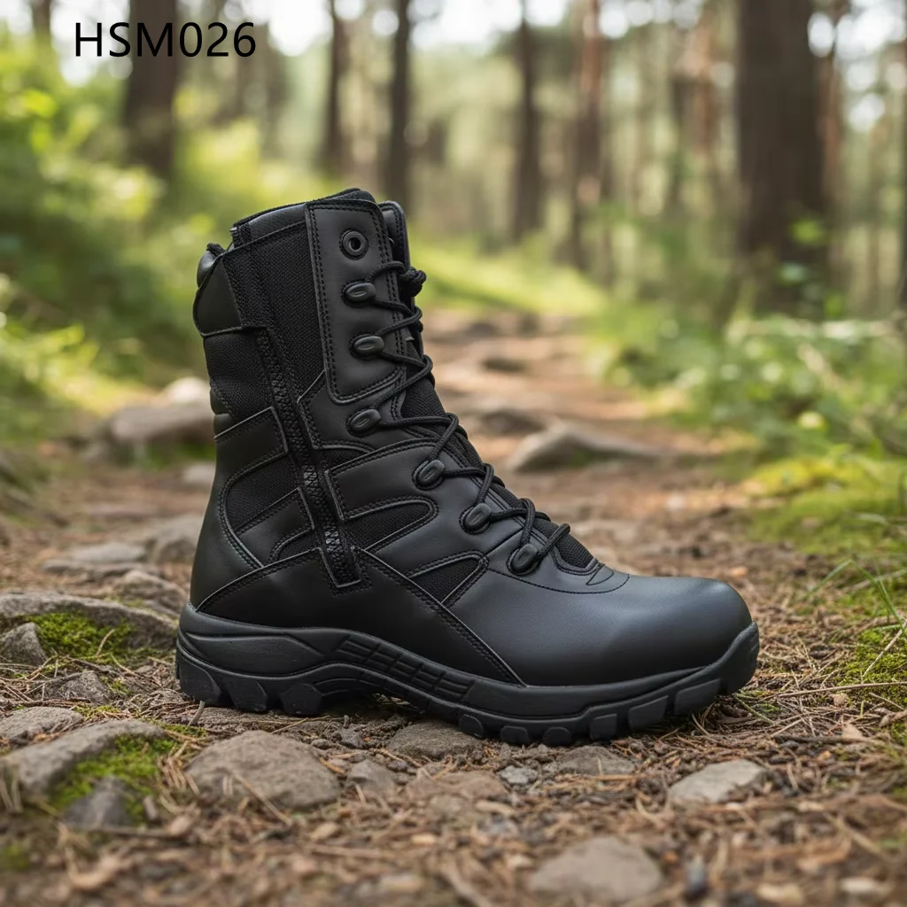 HY,adventure Seekers Ankle Support Design Black/sand Color Combat Boots Chile Popular Anti-wind&sand Men Hunting Boots HSM026