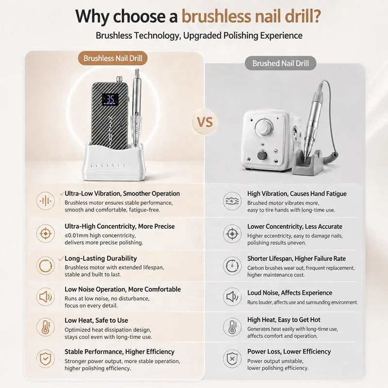 product at ndb 186 professional nail drill portable powerful electric nail file brushless manicure handpiece for beauty salon-6