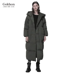 Hot Selling Women's Plus Size Quilted Winter Jacket Brand Oversize Goose Puffer Coat Waterproof Feature Hooded Collar Long