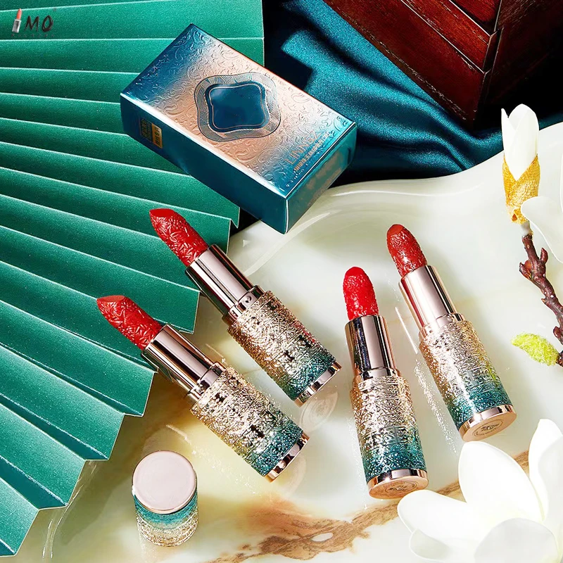 Vintage Embossed Classic Chinese Style Custom Makeup Lipstick Tube